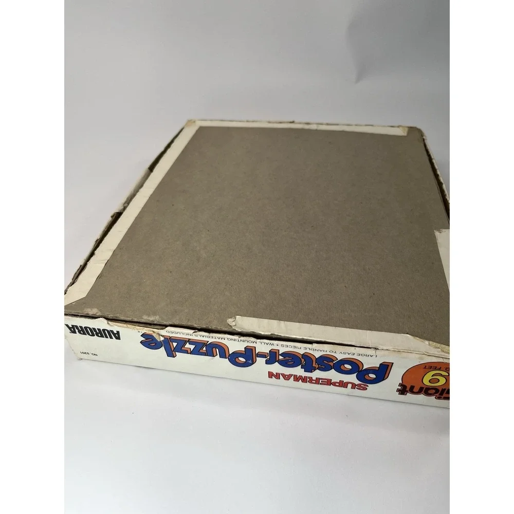 VINTAGE 1974 Aurora Superman Giant Poster Puzzle in BOX 9 sq Feet